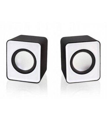 Głośniki mini 2x3W stereo USB PC Laptop Białe