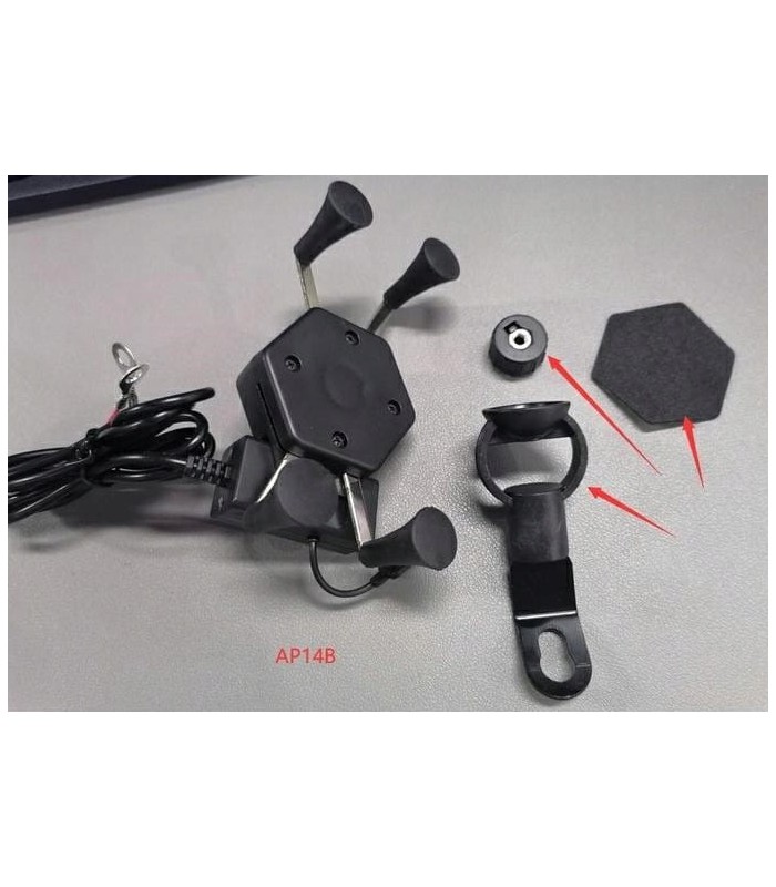 Uchwyt motocyklowy na telefon z USB 5V 12V