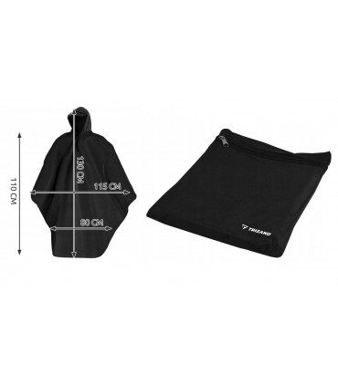 Peleryna Płaszcz przeciwdeszczowy Ponczo Czarne