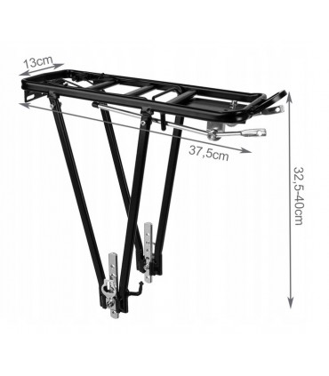 Mocny Bagażnik rowerowy aluminiowy Uniwersalny XXL