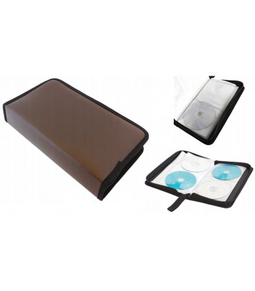 Etui pokrowiec na 80 płyt CD DVD Blu-Ray Gry Brąz