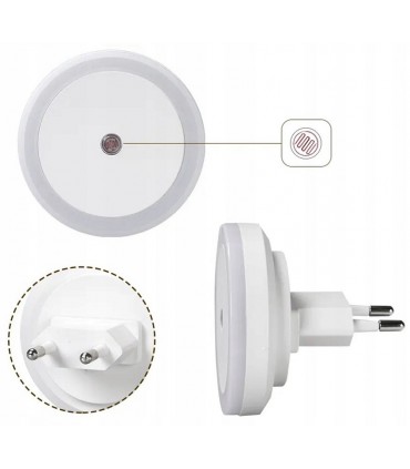 Lampka nocna 220V Led Czujnik zmierzchu