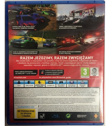 DriveClub PS4 PL 