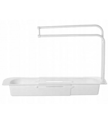 Organizer na zlew pojemnik koszyk ociekacz biały