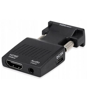 Konwerter Adapter VGA na HDMI Audio Przejściówka D