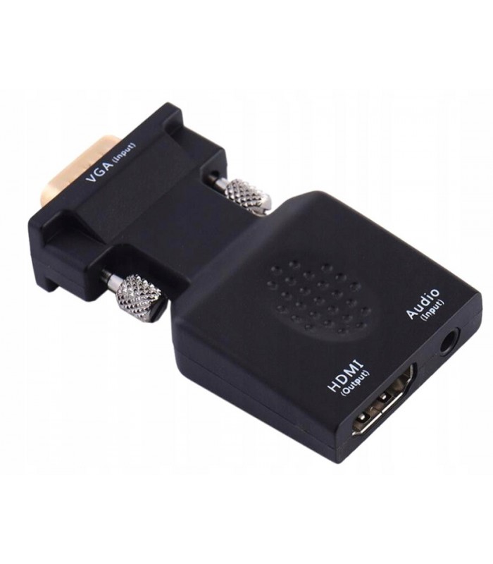 Konwerter Adapter VGA na HDMI Audio Przejściówka D
