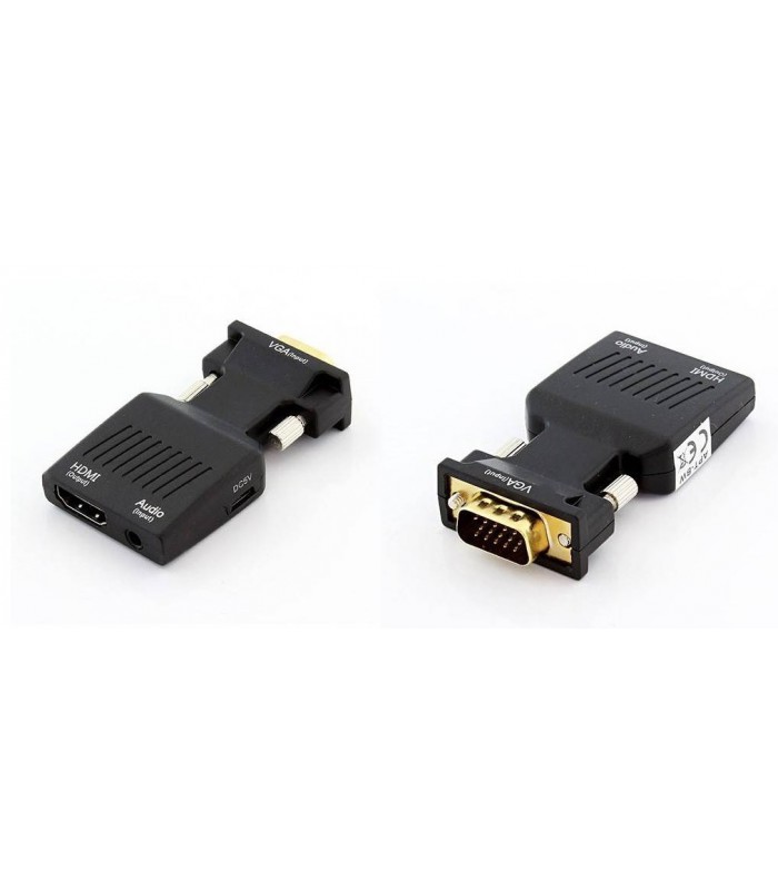 Konwerter Adapter VGA na HDMI Audio Przejściówka D