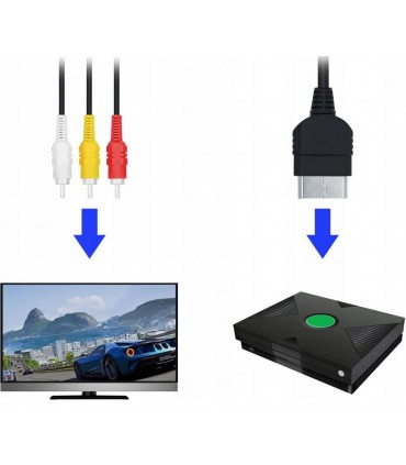 Kabel AV 3x RCA Cinch Audio Video Xbox Classic