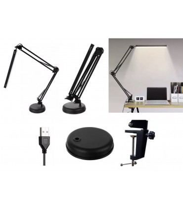 Lampa Kreślarska 2w1 biurkowa szkolna 5,6W na USB Lampka jasne światło