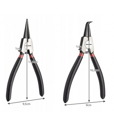 Zestaw 4 Szczypiec do Pierścieni Segera Zacisków Szczypce 4 szt.