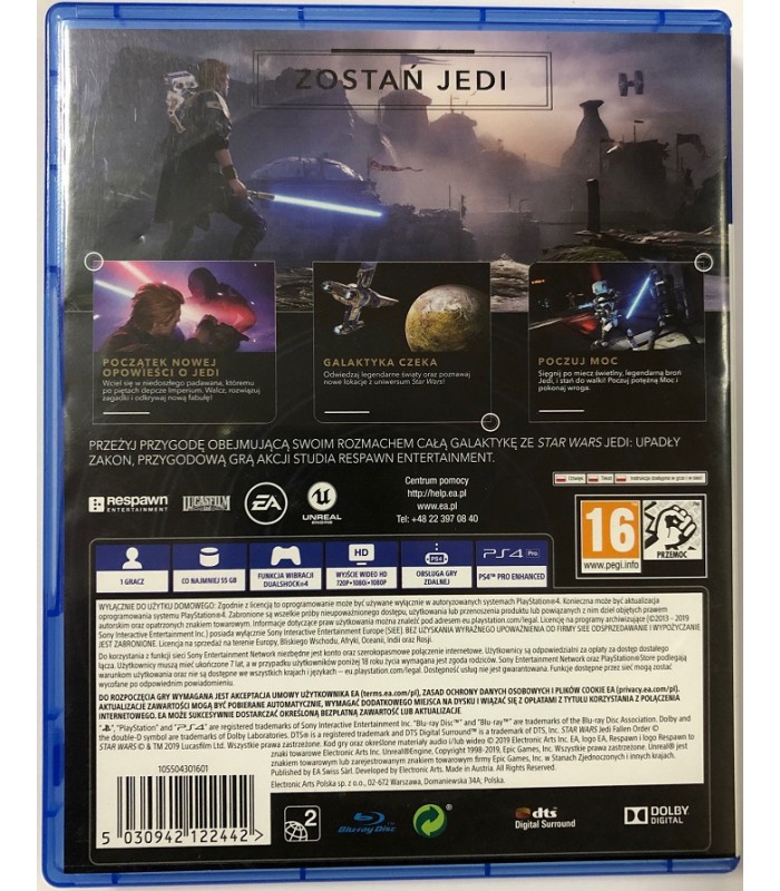 Star Wars JEDI Upadły Zakon PS4 Dubbing PL NOWA