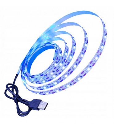 Taśma LED USB 5V podświetlenie mebli TV 1m Blue