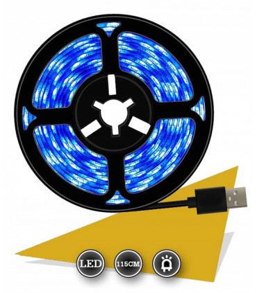 Taśma LED USB 5V podświetlenie mebli TV 1m Blue