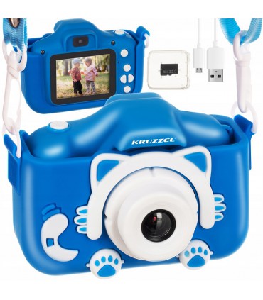 Aparat HD cyfrowy dla Dzieci  + Karta 32gb Blue 