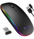 Mysz Bezprzewodowa PC Laptop SLIM Led bez baterii Cicha Mysz Dunmoon