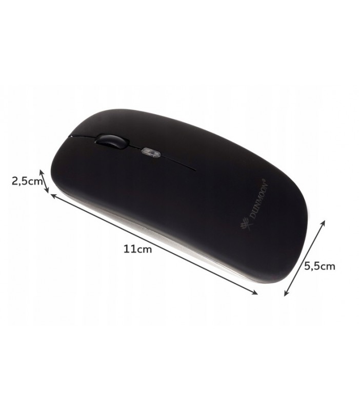 Mysz Bezprzewodowa PC Laptop SLIM Led bez baterii Cicha Mysz Dunmoon