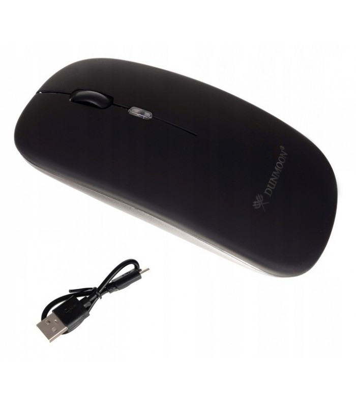 Mysz Bezprzewodowa PC Laptop SLIM Led bez baterii Cicha Mysz Dunmoon