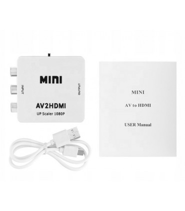 Adapter konwerter sygnału AV 3x RCA Cinch do HDMI