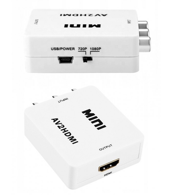 Adapter konwerter sygnału AV 3x RCA Cinch do HDMI