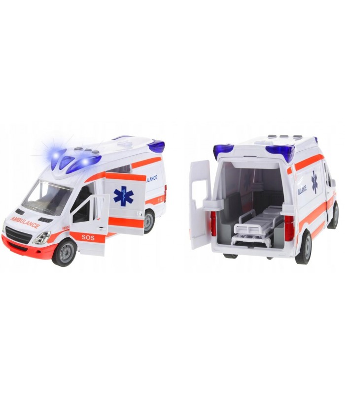 Karetka pogotowia Ambulans otwierane drzwi Światło Dźwięk 