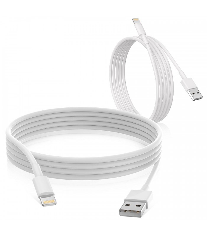Kabel USB Lightning wszystkie iPhone iPad długi 2m Biały