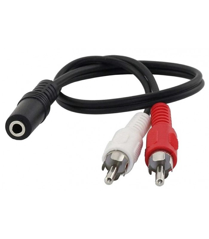 Kabel przejściówka wejście Jack 3,5 na 2 RCA męskie
