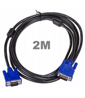 Kabel VGA 2M Monitor PC D-SUB Full HD VGA SVGA 2m