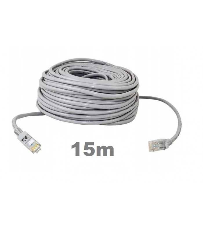 Kabel Sieciowy Lan ethernet skrętka RJ45 UTP 15m Cat5E