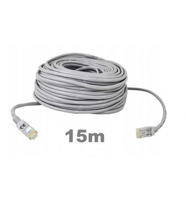 Kabel Sieciowy Lan ethernet skrętka RJ45 UTP 15m Cat5E