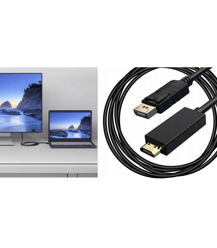 Kabel DisplayPort DP na HDMI 4K 1.8m