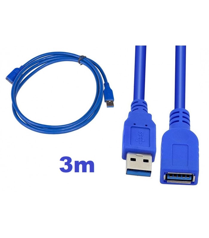 Przedłużacz Kabel AM-AF USB 3.0 szybki 3m