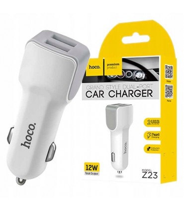 Ładowarka samochodowa 2x USB 12W HOCO Z23