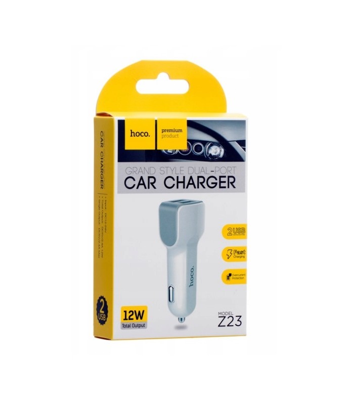 Ładowarka samochodowa 2x USB 12W HOCO Z23