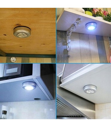 Lampka 3 LED na baterie z włącznikiem okrągła