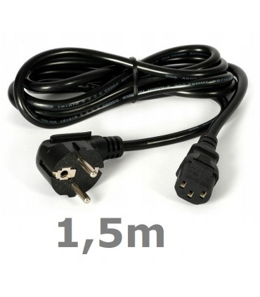 Kabel zasilający ATX 3 Pin PC Konsola TV UPS 1,5m * Solidny przewód