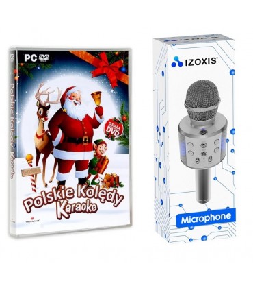 Mikrofon karaoke z głośnikiem Bluetooth 4.0 + Płyta DVD Polskie Kolędy