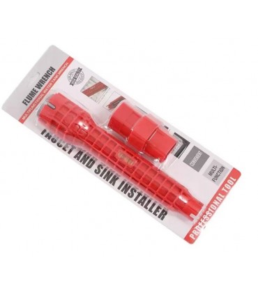 Klucz 2w1 do montażu kranu zlewów poziomnica