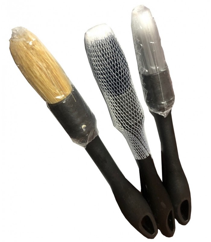 Pędzle do Detailingu zestaw 3szt. Pędzelki do czyszczenia precyzyjnego