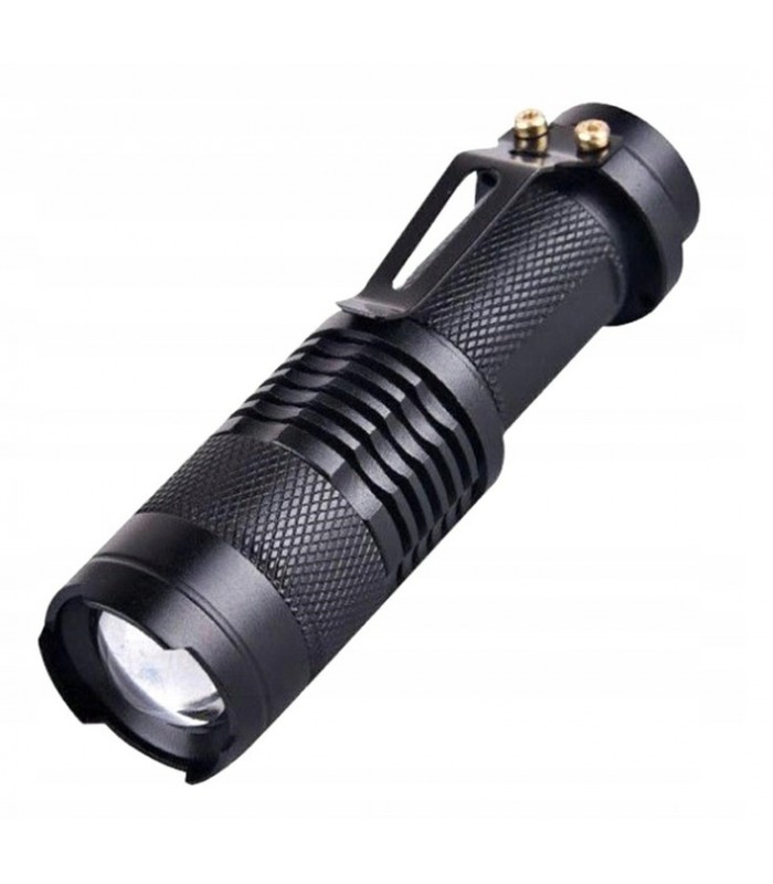 Mała Latarka taktyczna na baterie dioda CREE ZOOM