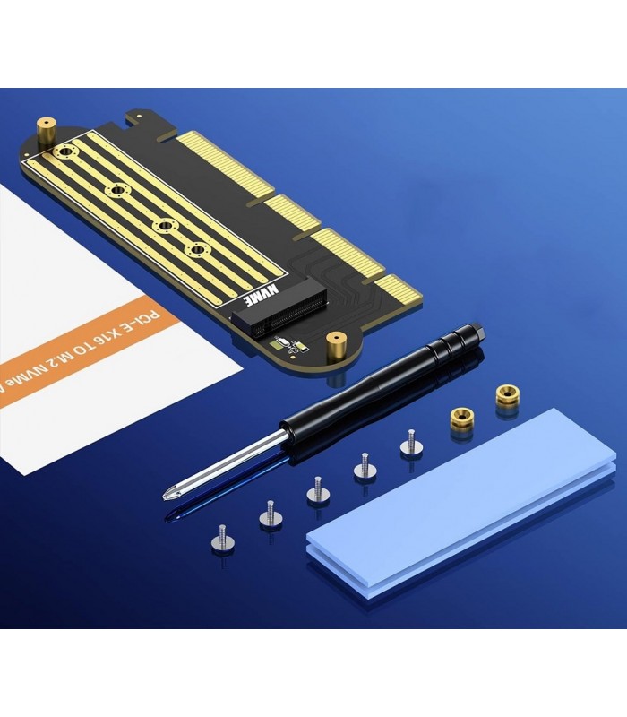 Adapter podłącz dysk M.2 NVMe do PCI-e 4.0 x16