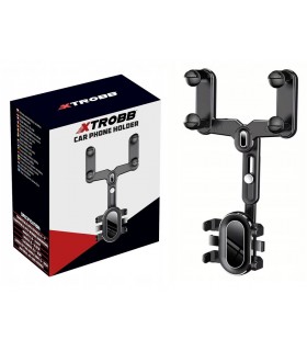 Uchwyt na telefon do montażu na lusterku samochodowym Obrotowy