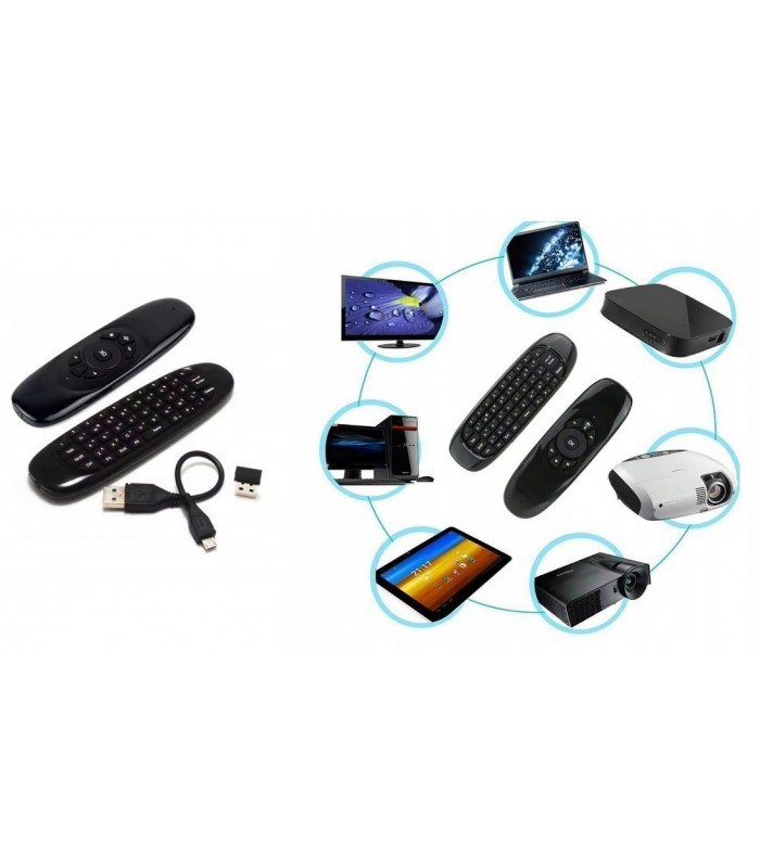 Pilot Smart TV USB 2,4GHz Klawiatura Mysz na Ruch