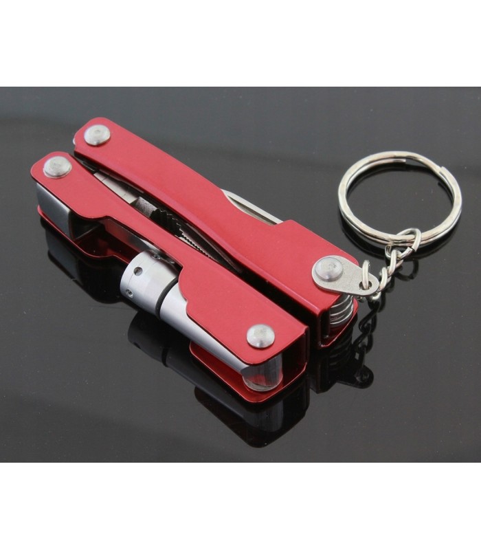 Mini Multitool 6w1 Nóż Scyzoryk Latarka Brelok