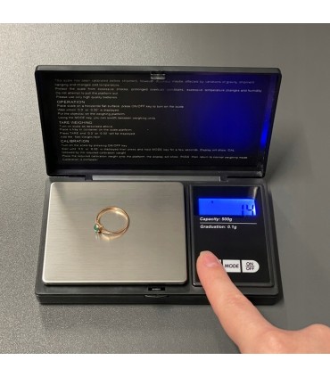Precyzyjna Waga Jubilerska 0,1g do 500g LCD Czarna * Dokładna