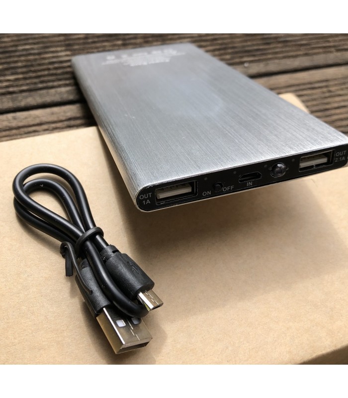 PowerBank 20000mAh 2xUSB przenośna bateria Slim