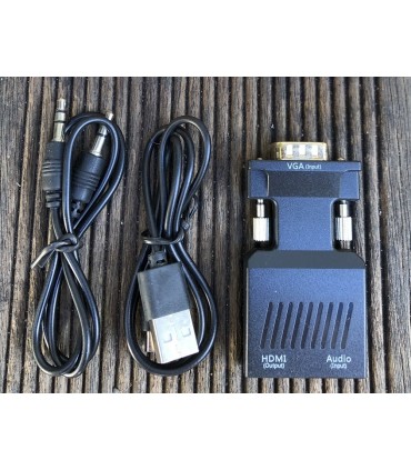 Konwerter Adapter VGA na HDMI Audio Przejściówka D