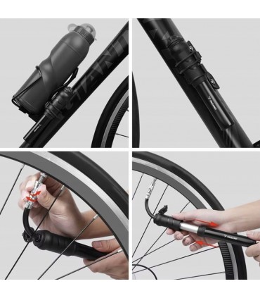 Mocna Pompka rowerowa 7 bar ręczna uniwersalna Presta Schrader  