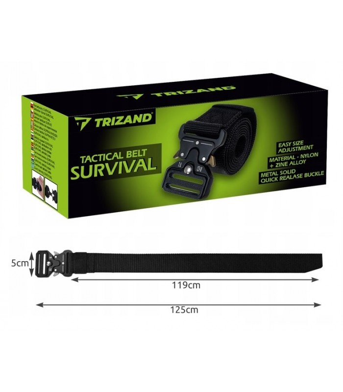 Pas taktyczny SURVIVAL Militarny Wojskowy + Klamra