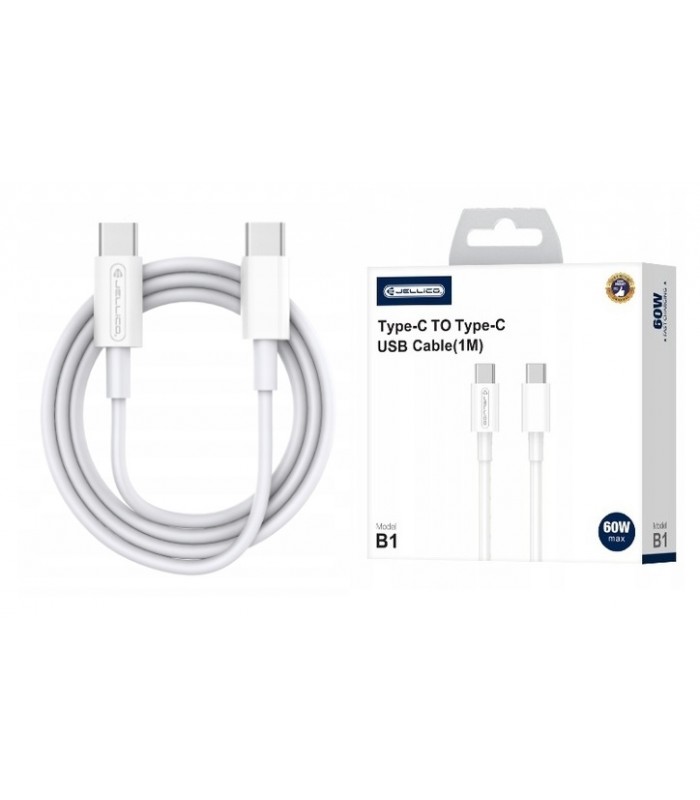 Kabel USB C Typ C PD QC 3.0 1m Szybki 60W JELLICO B1