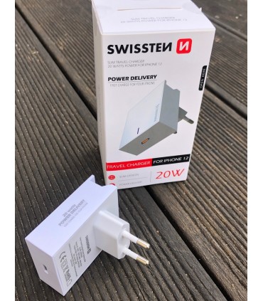 Szybka Ładowarka Sieciowa SWISSTEN USB-C PD 20W